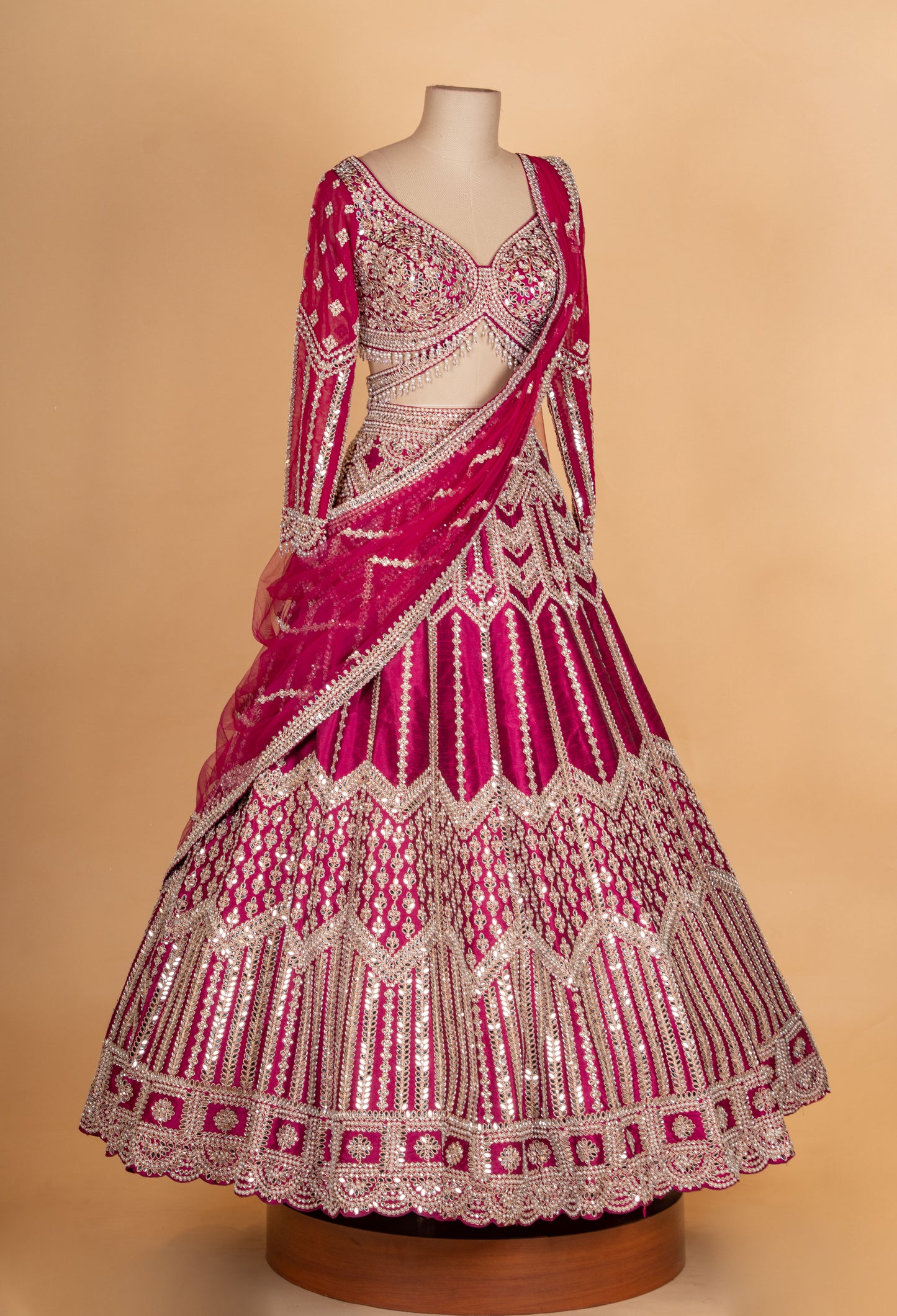 Designer Rani Pink Heavy Embroidered Lehenga Choli with Dupatta | Bridal & Wedding Wear Lehenga