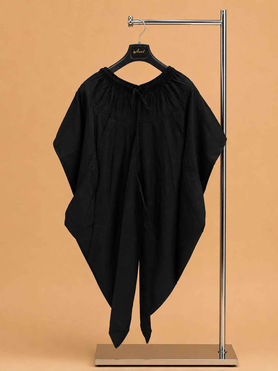 Men's Black Jacquard Sherwani Set with Black Dhoti Pants | Designer Wedding & Festive Ethnic Wear