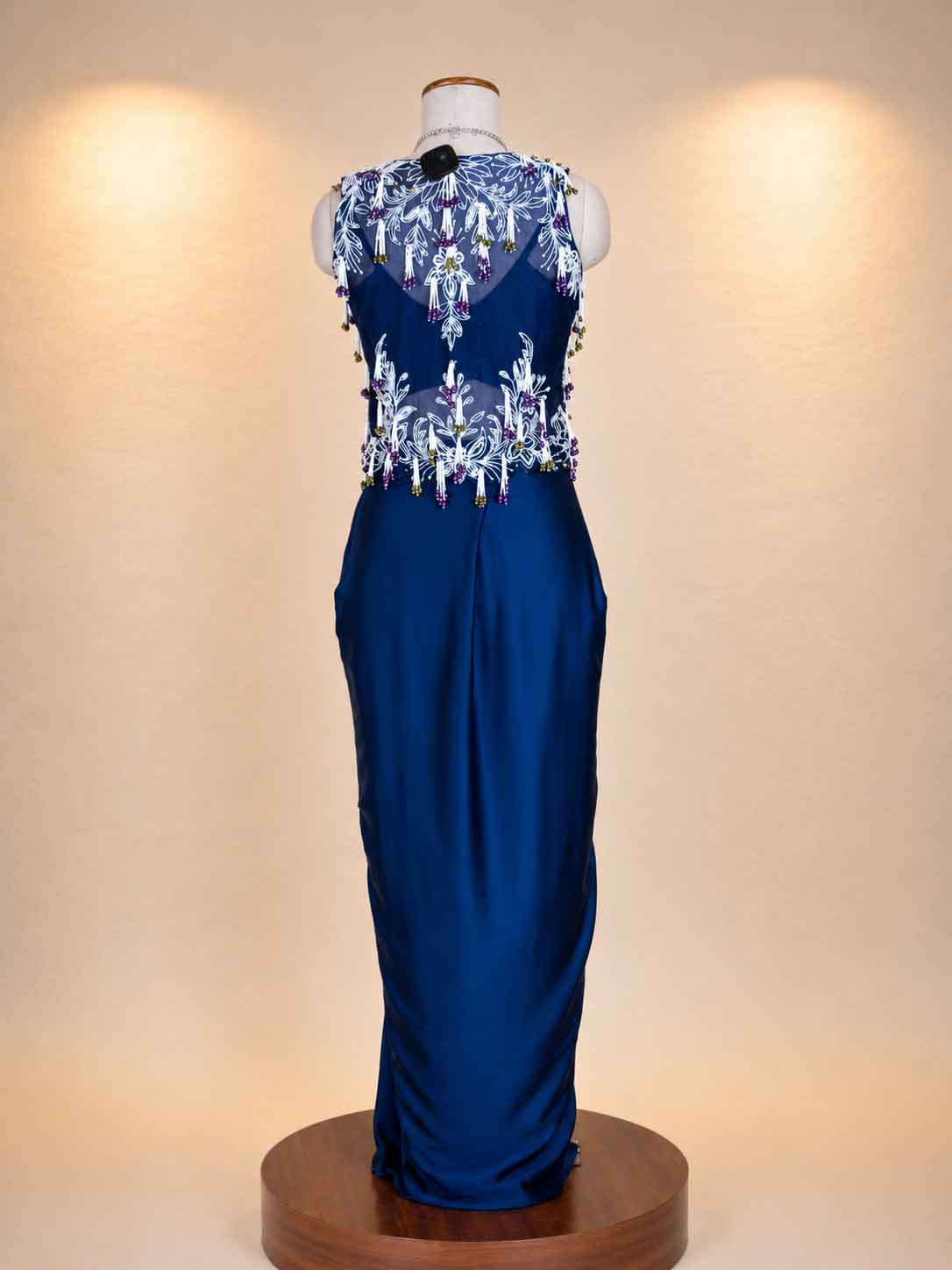 Purple Designer Saree with Embroidered Tassel Blouse | Elegant Party & Festive Wear