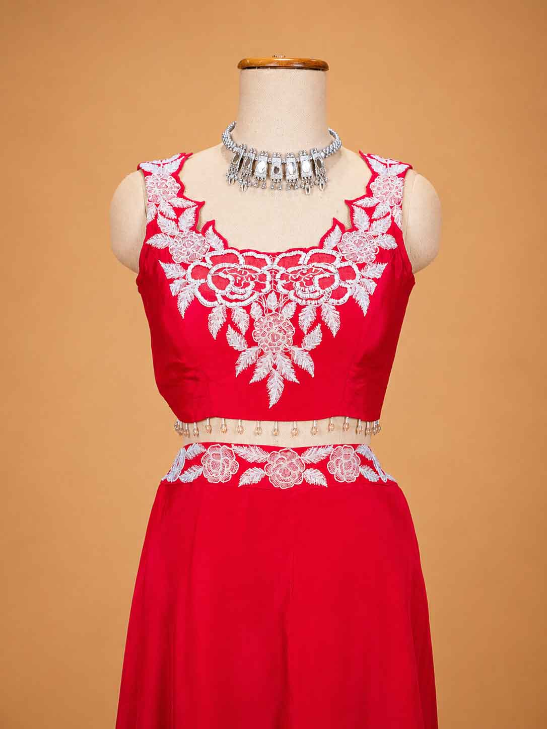 Rani Pink Designer Co-Ord Set for Women | Embroidered Palazzo Set