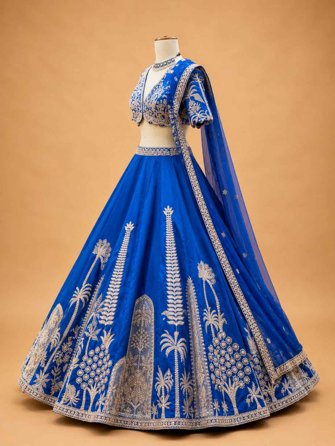 Royal Blue Designer Lehenga Choli for Women | Embroidered Wedding Lehenga