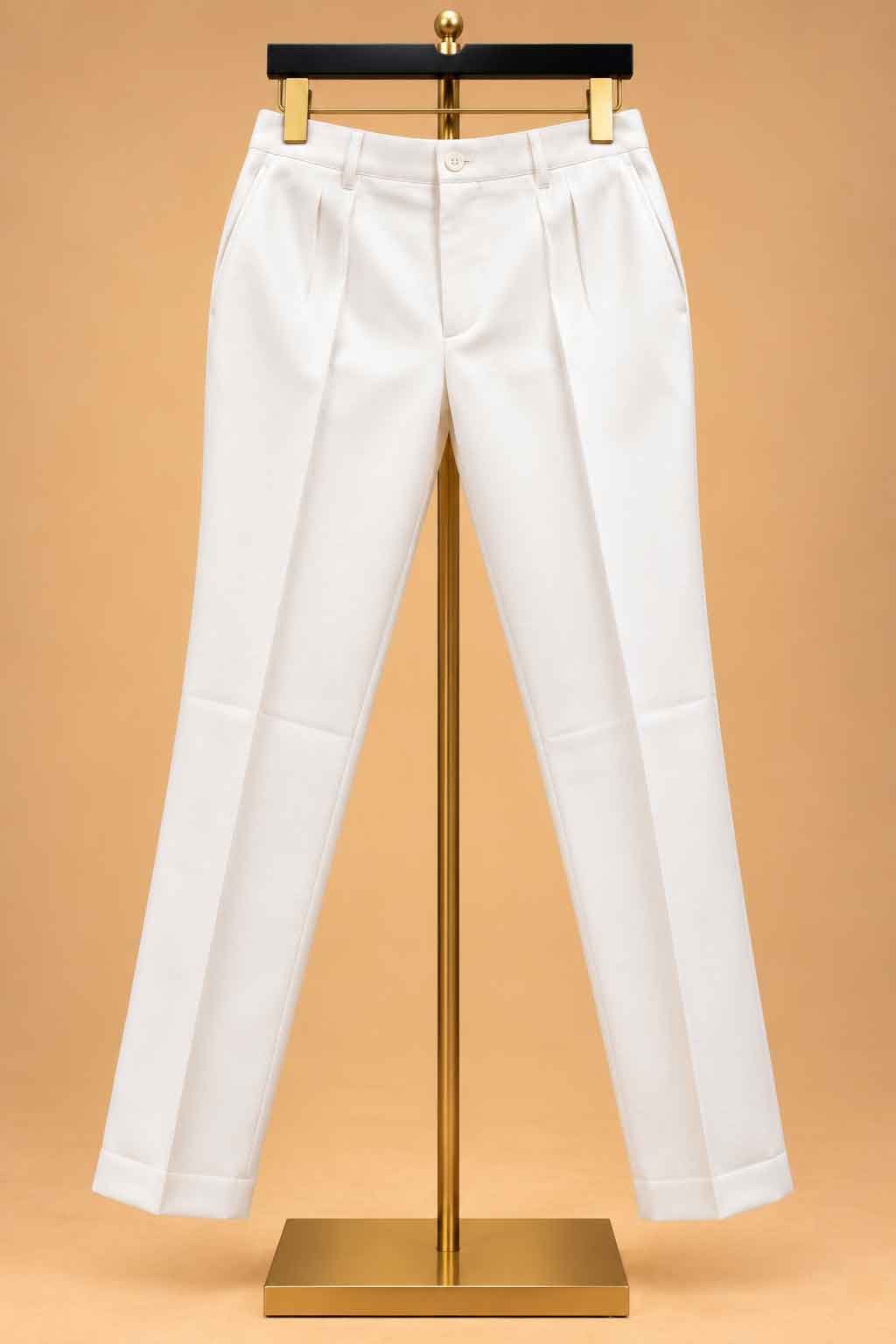 Ivory Pastel Gold Embellished Indo-Western Suit Set for Men | Wedding Wear