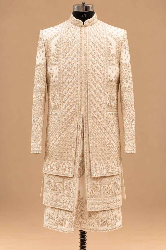 Royal Ivory sherwani for men – product view 2