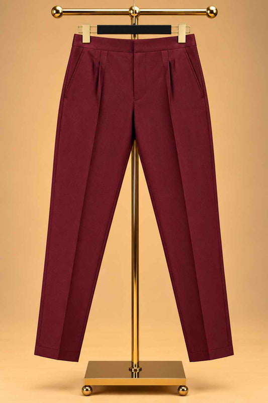 Maroon nehru jacket set for men – product view 2