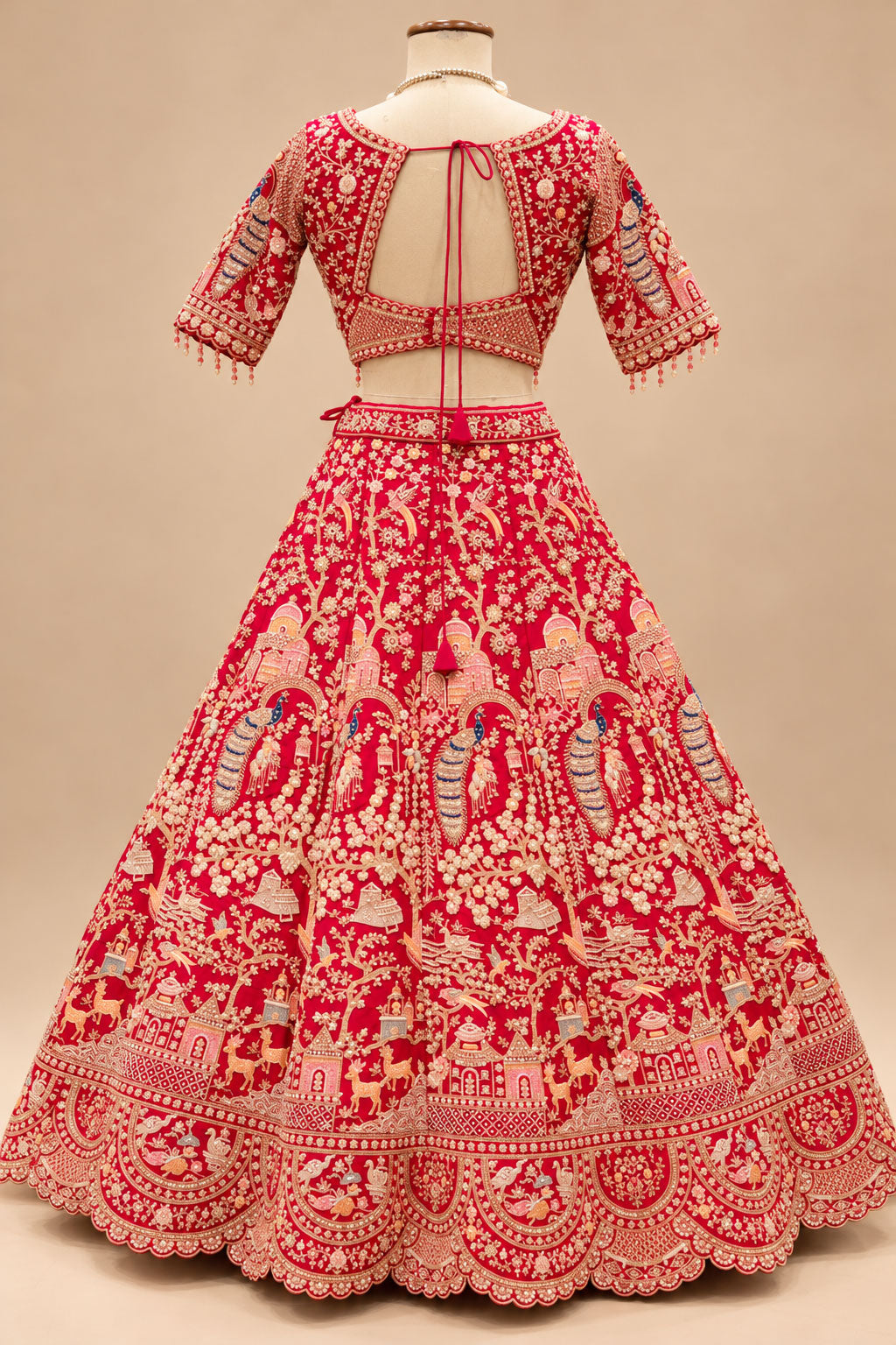 Premium Red Bridal Lehenga with Intricate Gold Embroidery, Royal Heritage Motifs and Embellished Dupatta