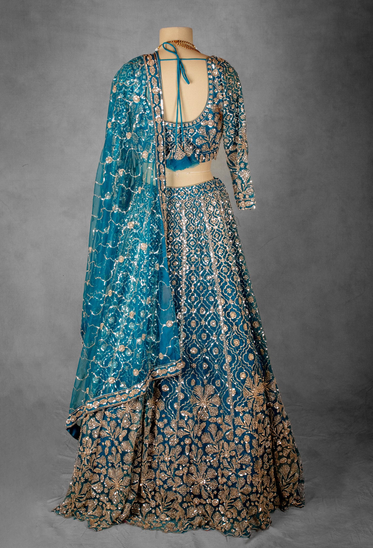 Elegant Navy Blue Embroidered Lehenga Choli with Dupatta – Designer Indian Ethnic Wear