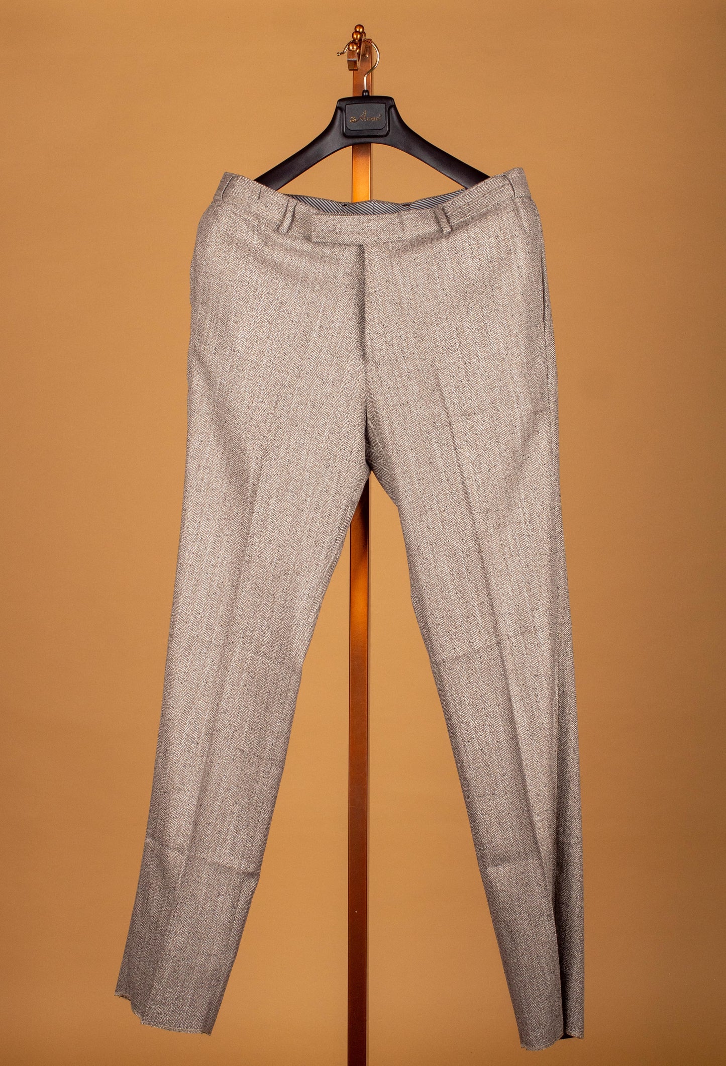 Grey Textured Nehru Jacket with Button Closure and Utility Pockets