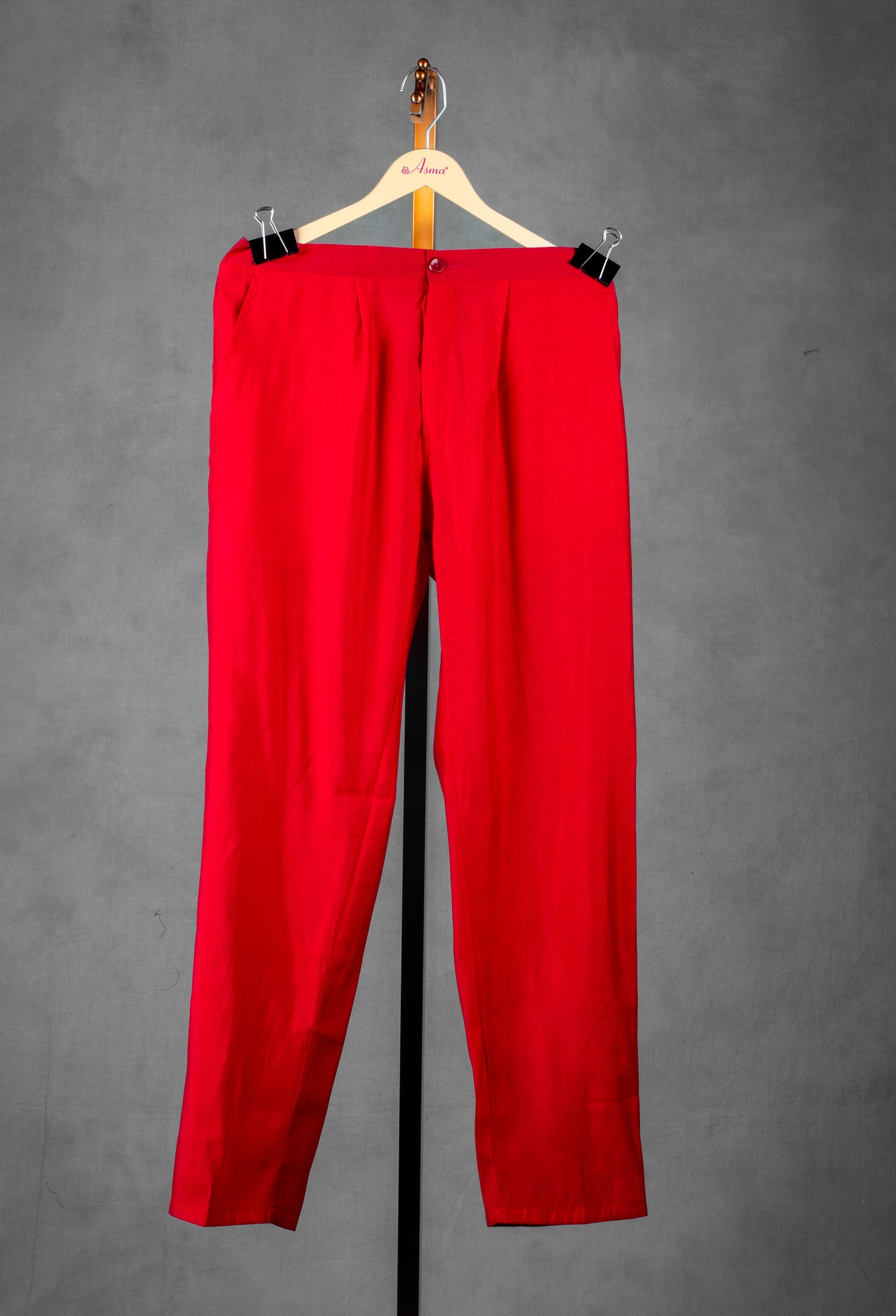 Red Mirror Work Kurta for Men