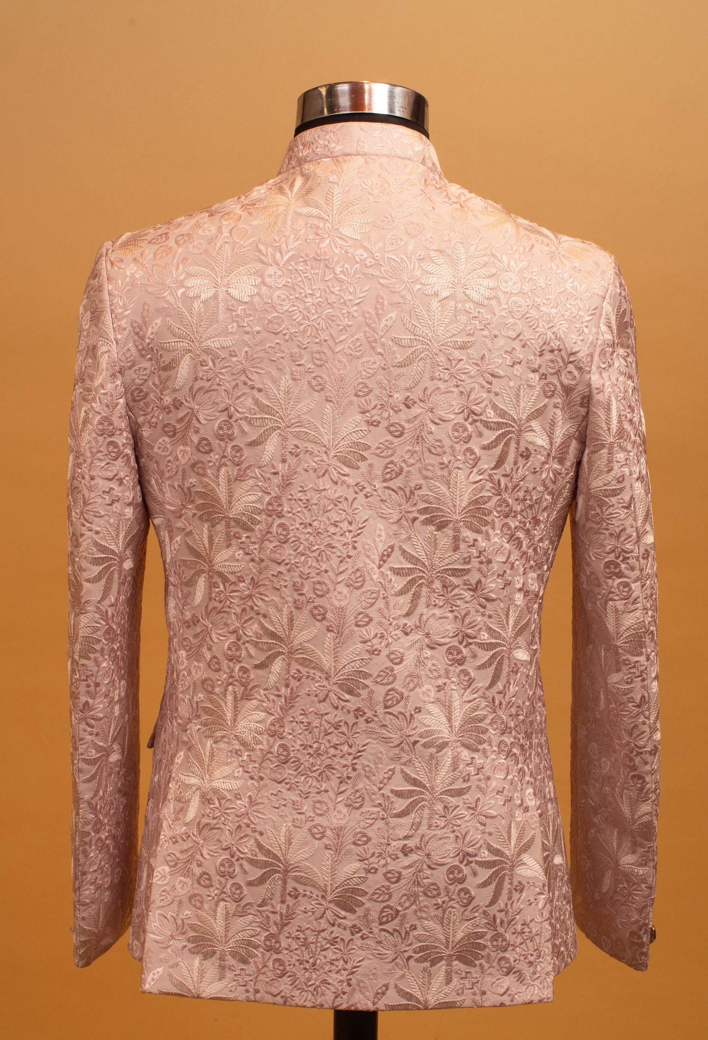 Men’s Designer Pastel Pink Embroidered Indo-Western Bandhgala | Wedding & Festive Wear Jacket