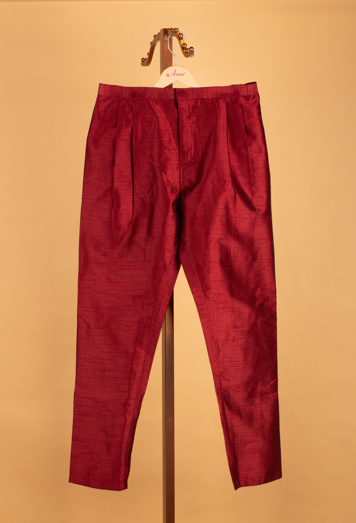 Men’s Deep Maroon Embroidered Jacket Kurta Set