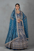 Royal Teal Blue Heavy Embroidered Bridal Lehenga Set with Designer Blouse & Net Dupatta | Premium Wedding Wear