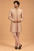 Blush Pink sherwani for men – product view 1