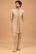 Champagne Gold sherwani for men – product view 1