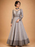 Chiku Colour Designer Anarkali Suit for Women | Embroidered Festive & Wedding Wear