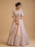 Pink Embroidered Lehenga Set with Blouse & Dupatta | Wedding Wea