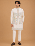 Men's Pista Kurta Pajama with Designer Embroidered Jacket | Premium Festive & Wedding Ethnic Wear