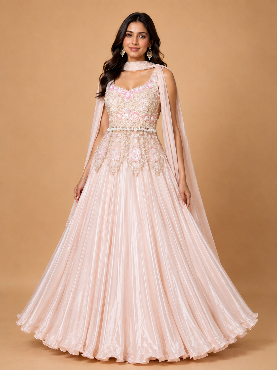 Ivory Designer Lehenga Set for Women | Embroidered Wedding Wear