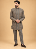 Grey Embroidered Designer Sherwani for Men | Luxury Wedding Wear