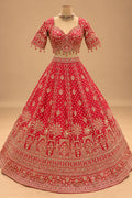 Premium Bridal Red Lehenga with Heavy Gold Embroidery and Designer Dupatta for Women – product view 2