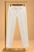 Sage Green Embroidered Indo-Western Sherwani Set for Men with Ivory Kurta & Trousers – product view 7
