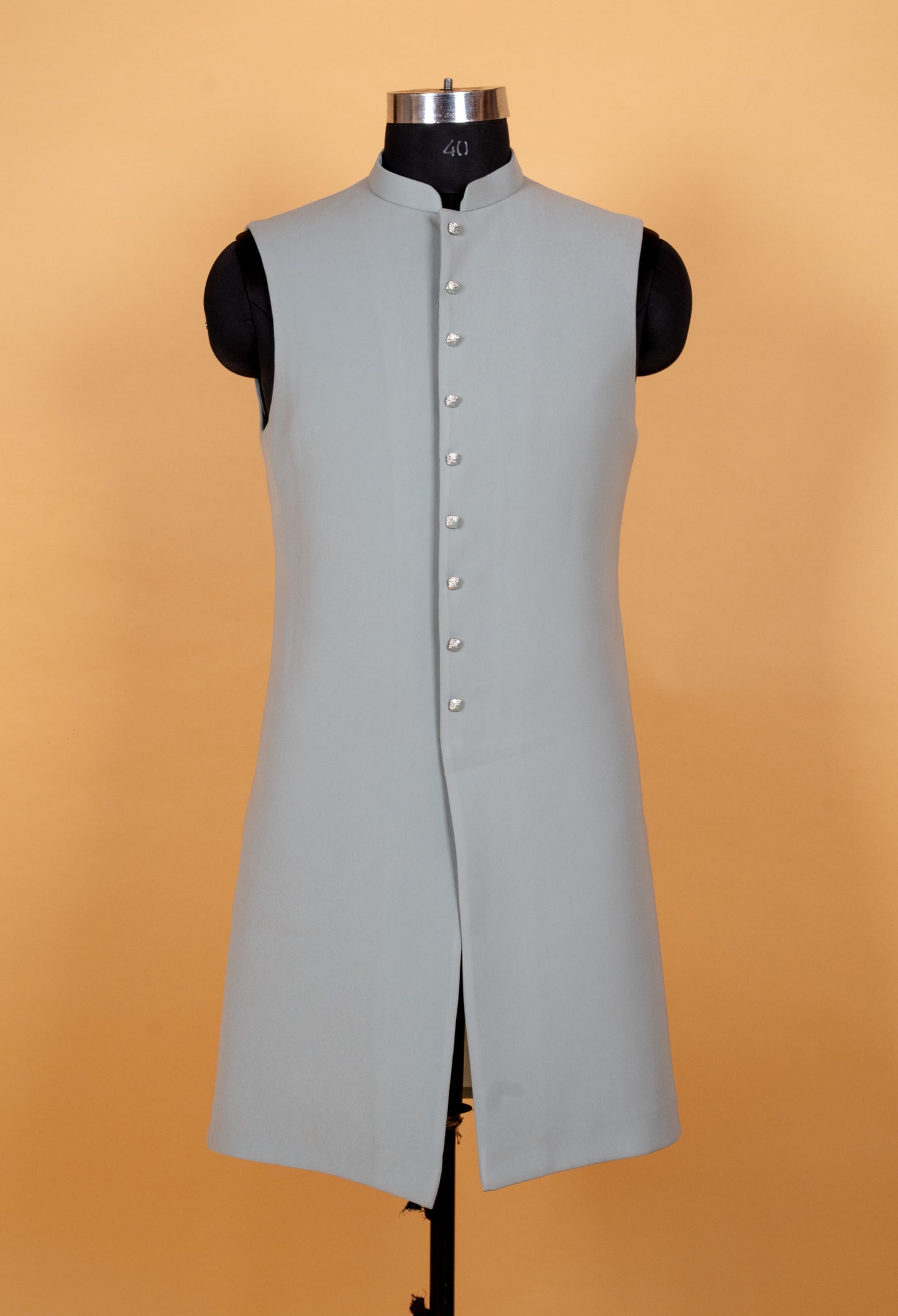 Pastel Grey Floral Embroidered Sherwani Set for Men – Designer Wedding & Reception Wear