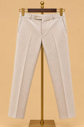 Premium Beige Men's Three-Piece Formal Suit with Tailored Blazer, Waistcoat & Matching Trousers