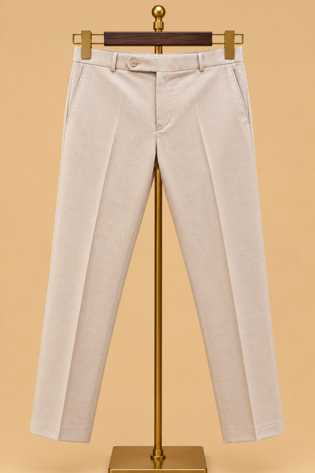 Premium Beige Men's Three-Piece Formal Suit with Tailored Blazer, Waistcoat & Matching Trousers
