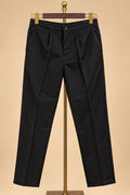 Black and Gold Embellished Men's Kurta Pant Set with Diagonal Ornamental Detailing