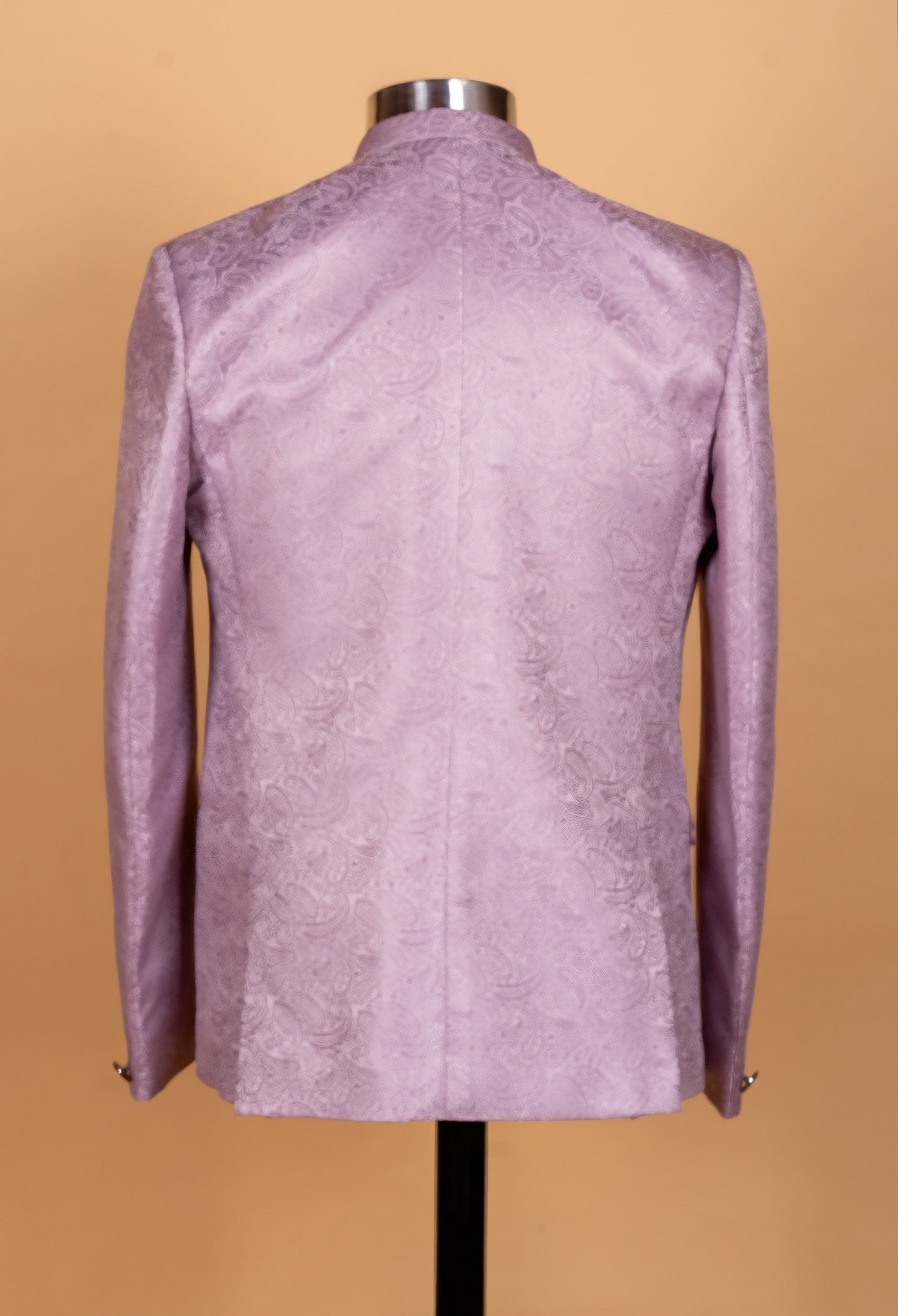 Lavender Jacquard Bandhgala Suit Set for Men – Designer Wedding & Reception Wear