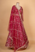 Bridal Red Heavy Embroidered Lehenga Choli with Net Dupatta