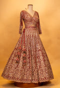 Royal Red Heavy Embroidered Bridal Lehenga with Full Sleeve Blouse & Net Dupatta