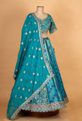 Teal Green Traditional Embroidered Lehenga Choli with Dupatta