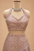 Elegant Dusty Mauve Embellished Designer Lehenga Set with Cape Dupatta