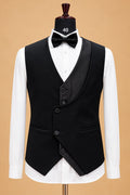 Men's Premium Black Embellished Three-Piece Tuxedo Suit for Weddings & Receptions