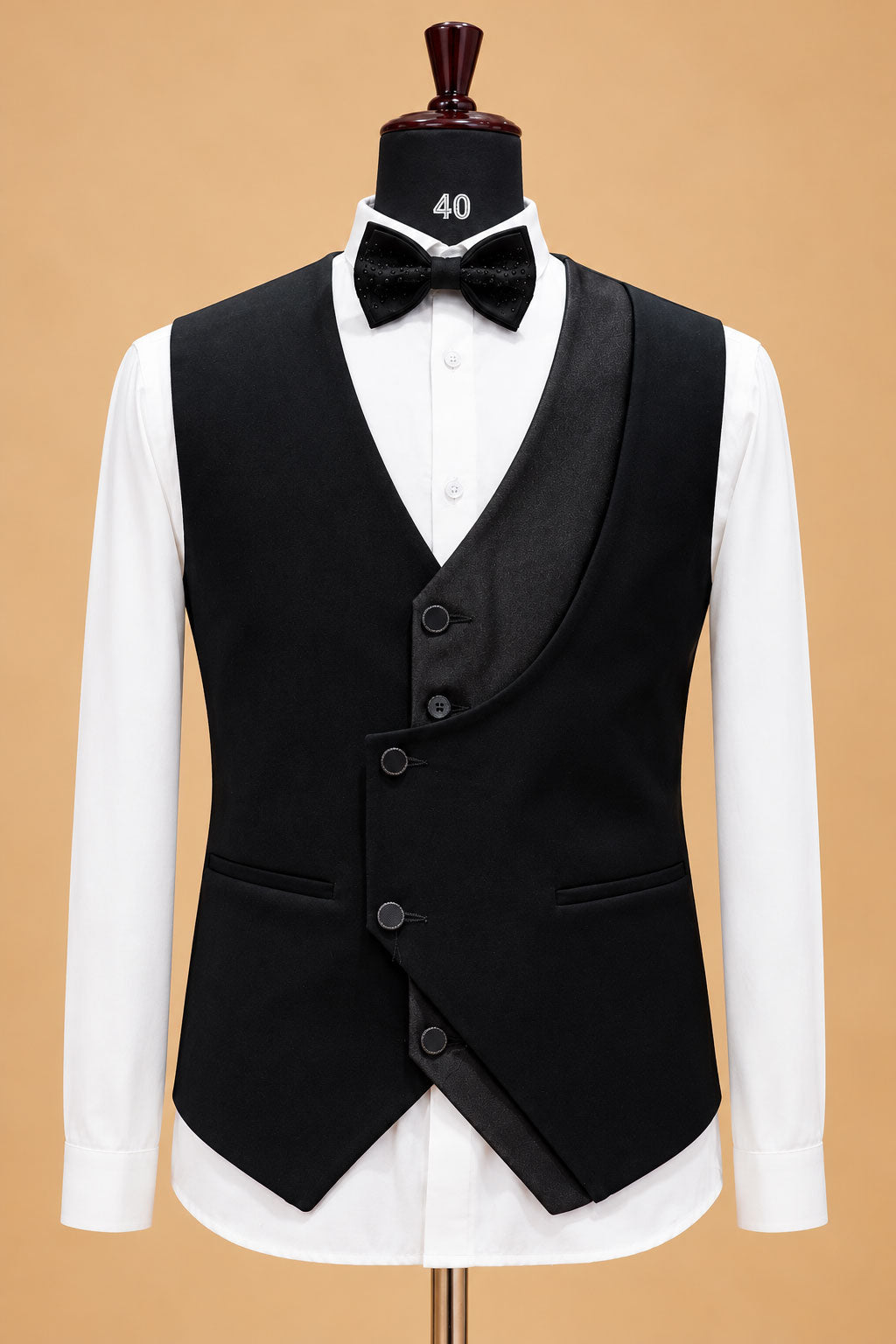 Men's Premium Black Embellished Three-Piece Tuxedo Suit for Weddings & Receptions