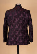 Maroon Embroidered Indo-Western Blazer Set for Men – Designer Reception & Party Wear Outfit