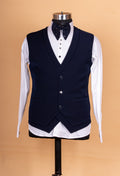 Premium Navy Blue Embellished Tuxedo Suit for Men | Designer Wedding & Party Wear Blazer Set