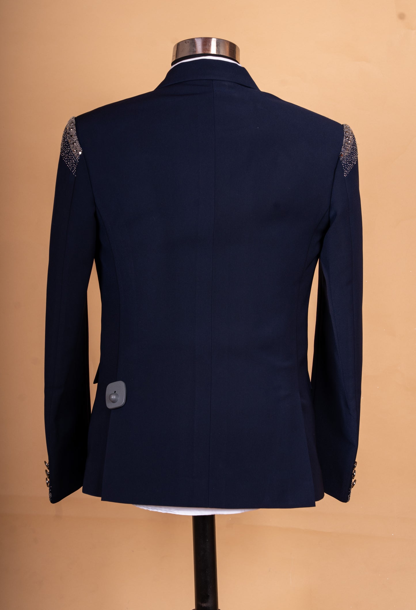Premium Navy Blue Embellished Tuxedo Suit for Men | Designer Wedding & Party Wear Blazer Set