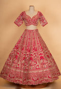Bridal Red Heavy Embroidered Lehenga Choli with Net Dupatta | Designer Wedding Wear Lehenga
