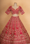 Bridal Red Heavy Embroidered Lehenga Choli with Net Dupatta | Designer Wedding Wear Lehenga