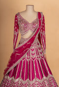 Designer Rani Pink Heavy Embroidered Lehenga Choli with Dupatta | Bridal & Wedding Wear Lehenga