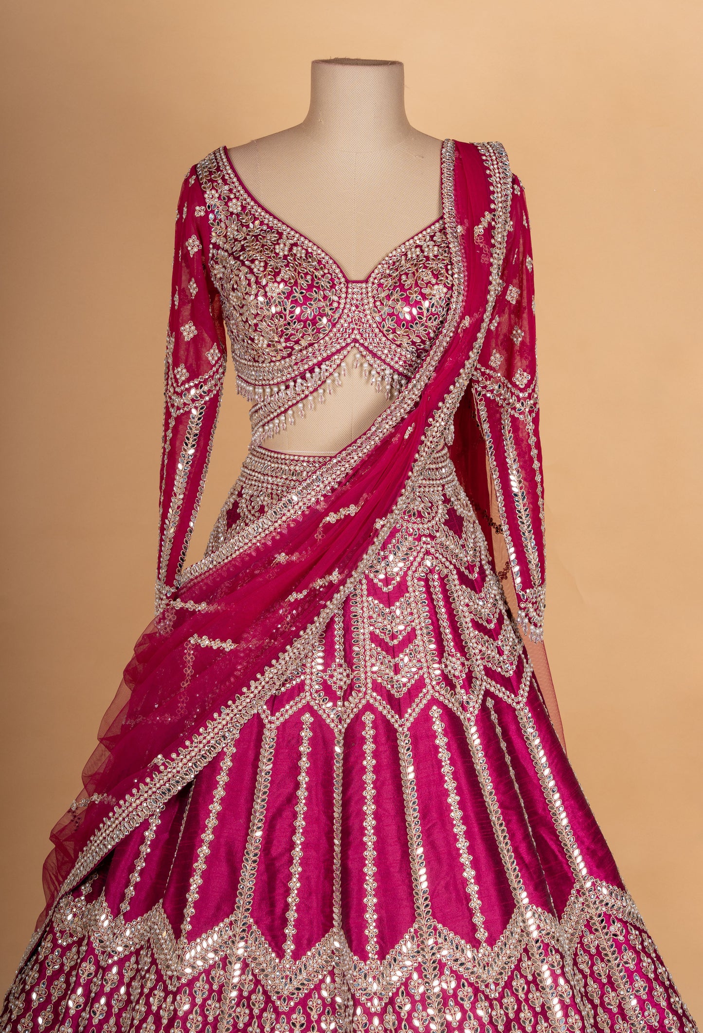 Designer Rani Pink Heavy Embroidered Lehenga Choli with Dupatta | Bridal & Wedding Wear Lehenga