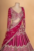 Designer Rani Pink Heavy Embroidered Lehenga Choli with Dupatta | Bridal & Wedding Wear Lehenga