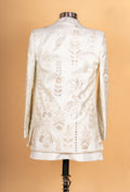 Elegant Ivory Embroidered Sherwani Set for Men | Designer Wedding & Festive Wear Indo-Western Sherwani