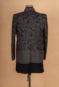 Black Embroidered Indo-Western Sherwani Set for Men | Designer Contemporary Wedding & Festive Wear