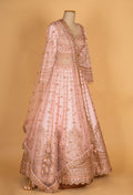 Blush Pink Embroidered Bridal Lehenga Choli with Dupatta – Designer Wedding & Reception Wear