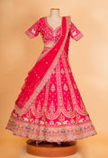 Rani Pink | Rani pink embroidered lehenga choli with dupatta – product image 2 | 2