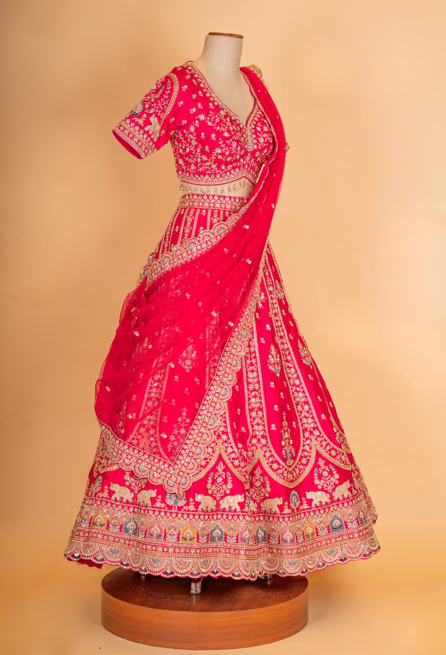 Rani Pink Embroidered Lehenga Choli with Dupatta – Designer Bridal & Wedding Wear