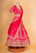 Rani Pink | Rani pink embroidered lehenga choli with dupatta – product image 5 | 5