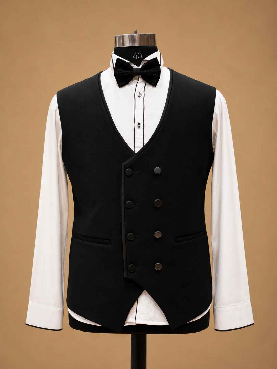 Luxury Black Embroidered Tuxedo Suit for Men with Satin Shawl Lapel | Premium Wedding & Reception Formal Wear